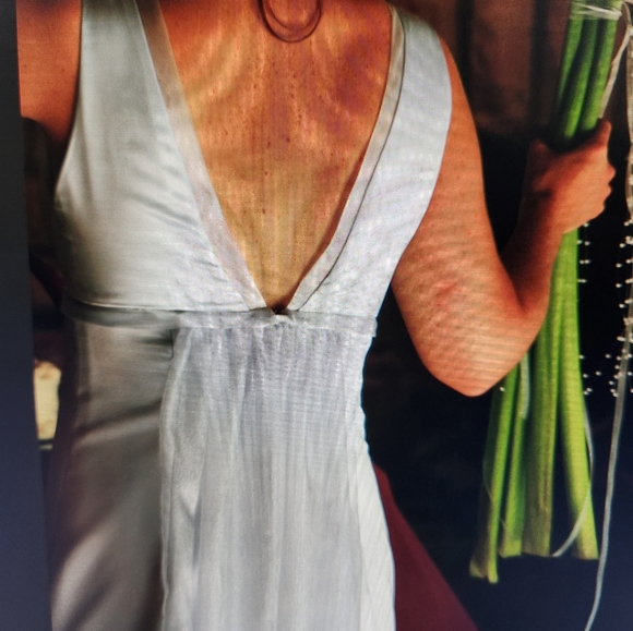 Dress & shoes: Wedding/Bridesmaid Dress Silver/Gray, includes 2 custom trains - Picture 3 of 7